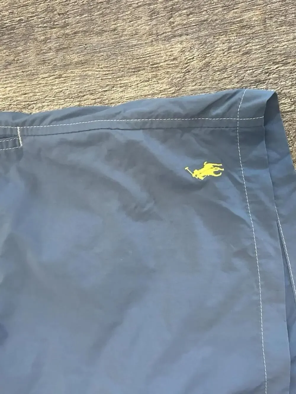 Polo Ralph Lauren Swim Trunks L Light Blue Preppy Summer Shorts Flawed